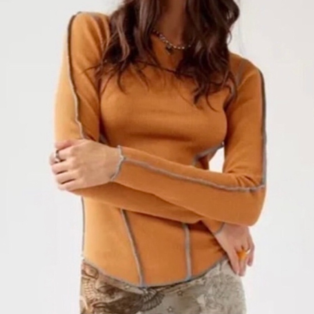 UO - Waffle Thermal Long Sleeve Top